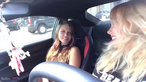 Bailey goes for a car wash with her blonde friend